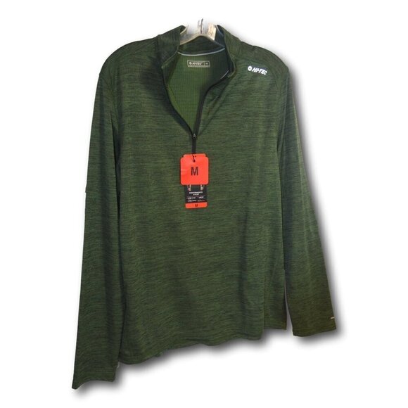 Hi-Tec Men's Olive Green 1/4 Zip Sweatshirt Size: M NWT - Picture 1 of 2